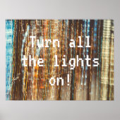 Retro-kosmische Lichter Poster (Vorne)