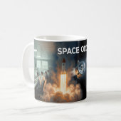 Retro Kosmische Reise jenseits des Sternenbechers Kaffeetasse (Vorderseite Links)
