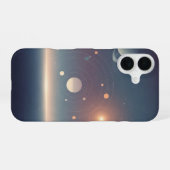 Retro Kosmische Umlaufbahn Diagramm iPhone 16 Hülle (Rückseite (Horizontal))