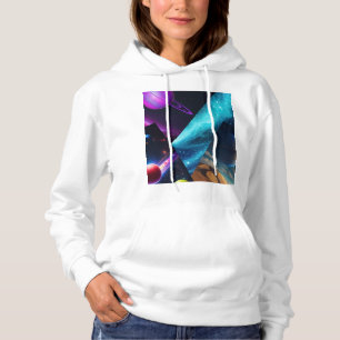 Retro-Kosmos-Multiversum-Galaktischer Grafik-Hoodi Hoodie