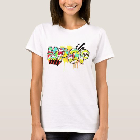 Retro KPOP inspiriertes Pop-Kunstgraffiti-Shirt T-Shirt (Vorderseite)