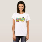 Retro KPOP inspiriertes Pop-Kunstgraffiti-Shirt T-Shirt (Vorne ganz)