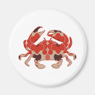 Retro Krabben-Silhouette geformt Magnet