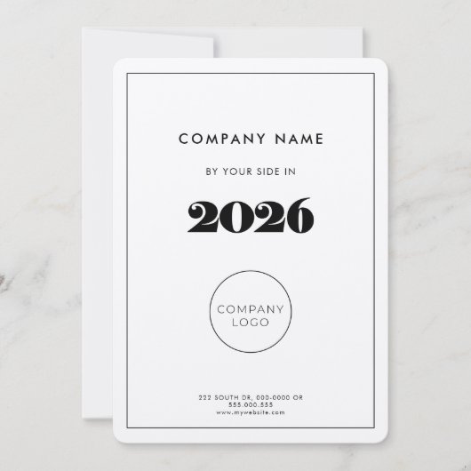 Retro kraft 2023 Kalender Feiertagskarte (Vorderseite)