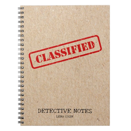 Retro Kraft True Crime Fallprotokoll Notizblock (Vorderseite)