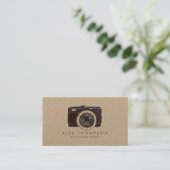 Retro Kraft Vintage Filmkamera Fotograf Visitenkarte (Stehend Vorderseite)