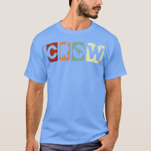 Retro-Krähe Rabe Vogel Corvus Vögel Krähen Mädchen T-Shirt