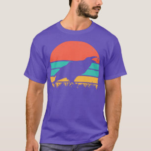 Retro-Krähe Vintage-Rabe-Vogelliebhaber-Geschenk F T-Shirt