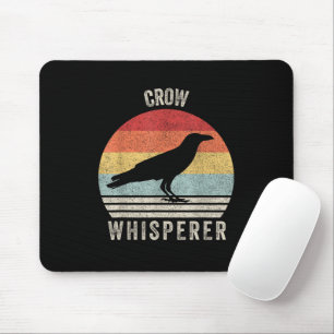 Retro Krähenflüsterer Lustig Vogelliebhaber Krähe  Mousepad