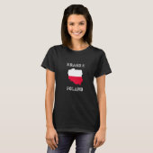 Retro Krakow Poland Distressed Poland Flag   T-Shirt (Vorne ganz)