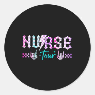 Retro Krankenpflege Tour Einige Tage Rock It Way N Runder Aufkleber