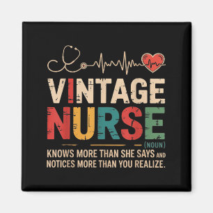 Retro-Krankenschwester-Definition Vintage-Registri Magnet