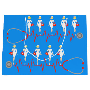 Retro Krankenschwester-Geschenk-Tasche Große Geschenktüte