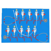 Retro Krankenschwester-Geschenk-Tasche Große Geschenktüte (Rückseite)