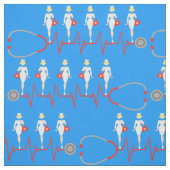 Retro Krankenschwester-Gewebe Stoff (Muster)