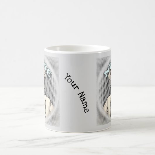 Retro-Krankenschwester Kaffeetasse (Mittel)