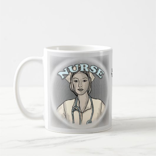 Retro-Krankenschwester Kaffeetasse (Links)