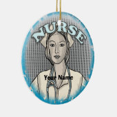 Retro-Krankenschwester Keramik Ornament (Rechts)