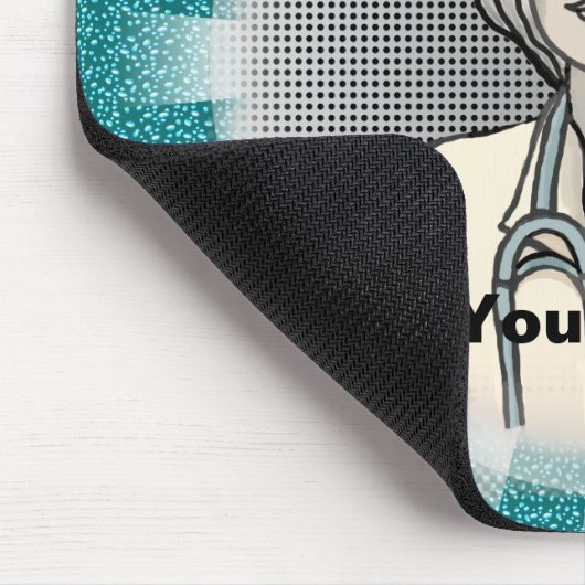 Retro-Krankenschwester Mousepad (Ecke)