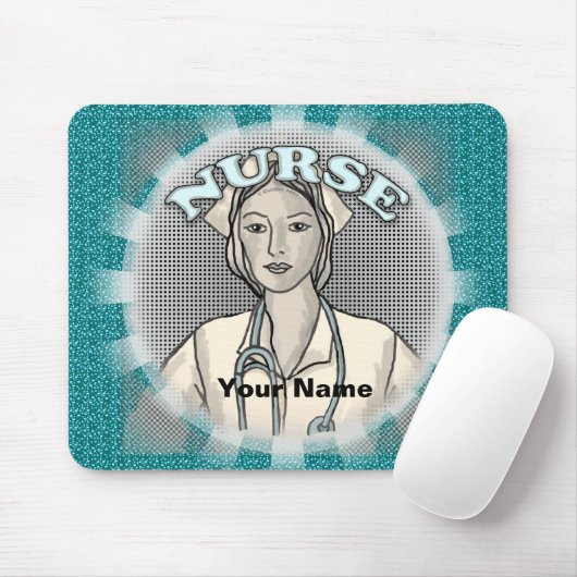 Retro-Krankenschwester Mousepad (Mit Mouse)