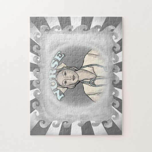 Retro-Krankenschwester Puzzle (Vertikal)