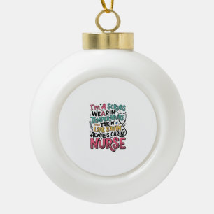 Retro-Krankenschwester-Schurweste Temperatur Leben Keramik Kugel-Ornament