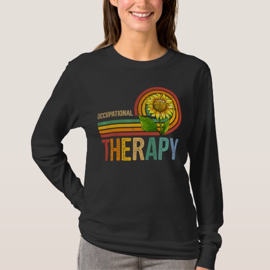 Retro-Krankenschwester Sonnenblume T-Shirt (Vorderseite)