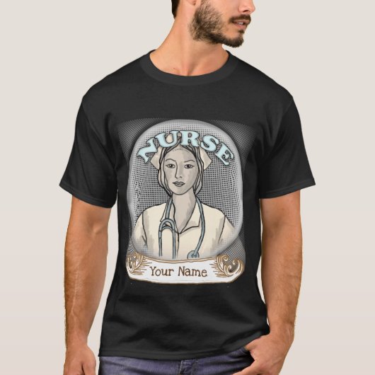 Retro-Krankenschwester T-Shirt (Vorderseite)