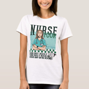 Retro-Krankenschwester-Tour, Trendige Krankenschwe T-Shirt