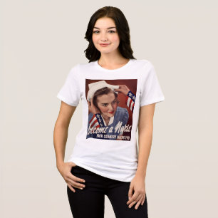 Retro-Krankenschwester Tri-Blend Shirt