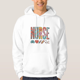 Retro-Krankenschwester-Typografie Medizinisches Ic Hoodie