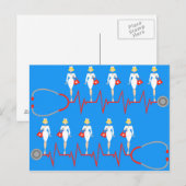 Retro-Krankenversicherungskarte Postkarte (Vorne/Hinten)