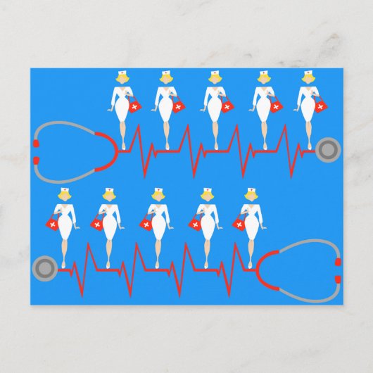 Retro-Krankenversicherungskarte Postkarte (Vorderseite)