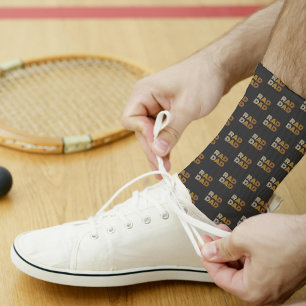 Retro Krasser Vater Muster Schwarz Socken