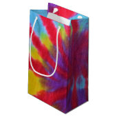 Retro-Krawatte Kleine Geschenktüte (Rückseite Schrägansicht)