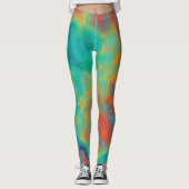 Retro-Krawatte Leggings (Vorderseite)