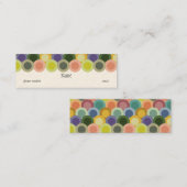 Retro Kreis-dünne Visitenkarte (Vorne/Hinten)