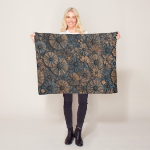 Retro-Kreis-Eleganz Fleecedecke