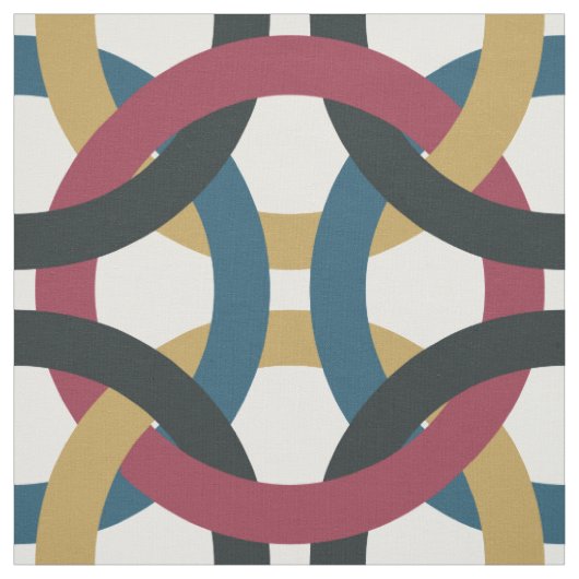 Retro-Kreis Knoten Druckgewebe Stoff (Muster)