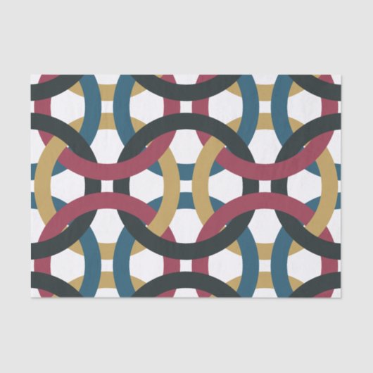 Retro-Kreis Knoten Gewebepapier Seidenpapier (Vorderseite)