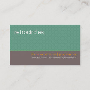 Retro Kreis-Minze u. orange Visitenkarte