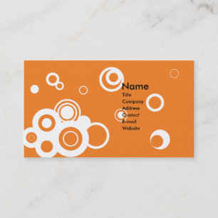 Retro Kreis-(orange) Visitenkarte