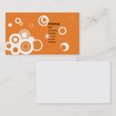 Retro Kreis-(orange) Visitenkarte (Vorne/Hinten)
