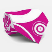 Retro Kreis-Rosa Krawatte (Gerollt)