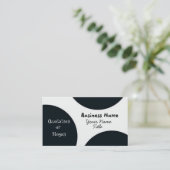 Retro Kreis-Visitenkarte Visitenkarte (Stehend Vorderseite)