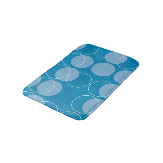 Retro Kreise Badematte (Schrägansicht)