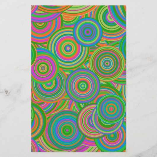 Retro-Kreise Briefpapier (Vorderseite)