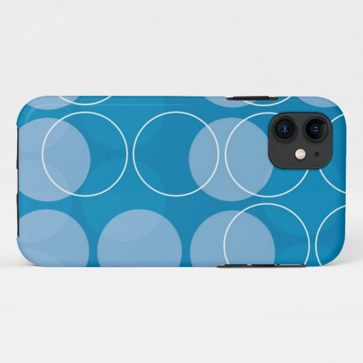 Retro Kreise Case-Mate iPhone Hülle (Rückseite (Horizontal))