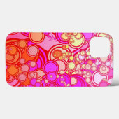 Retro Kreise Case-Mate iPhone Hülle (Rückseite (Horizontal))