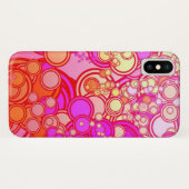 Retro Kreise Case-Mate iPhone Hülle (Rückseite (Horizontal))